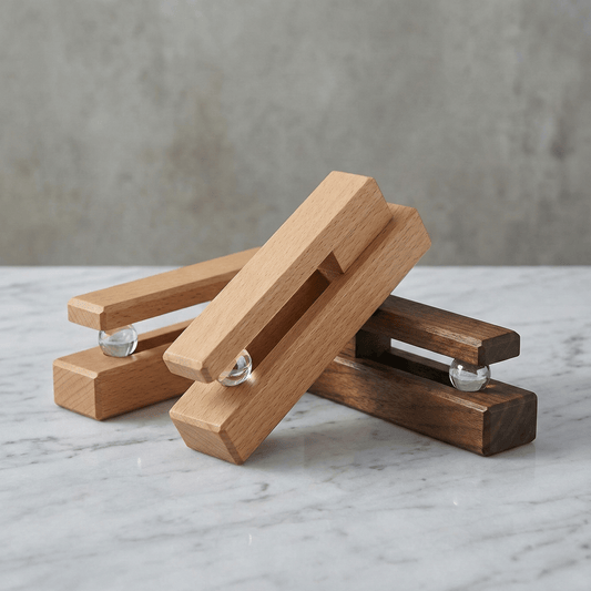 100% Handcrafted Solid Wood-Natural Wood Gravity Towel Holder