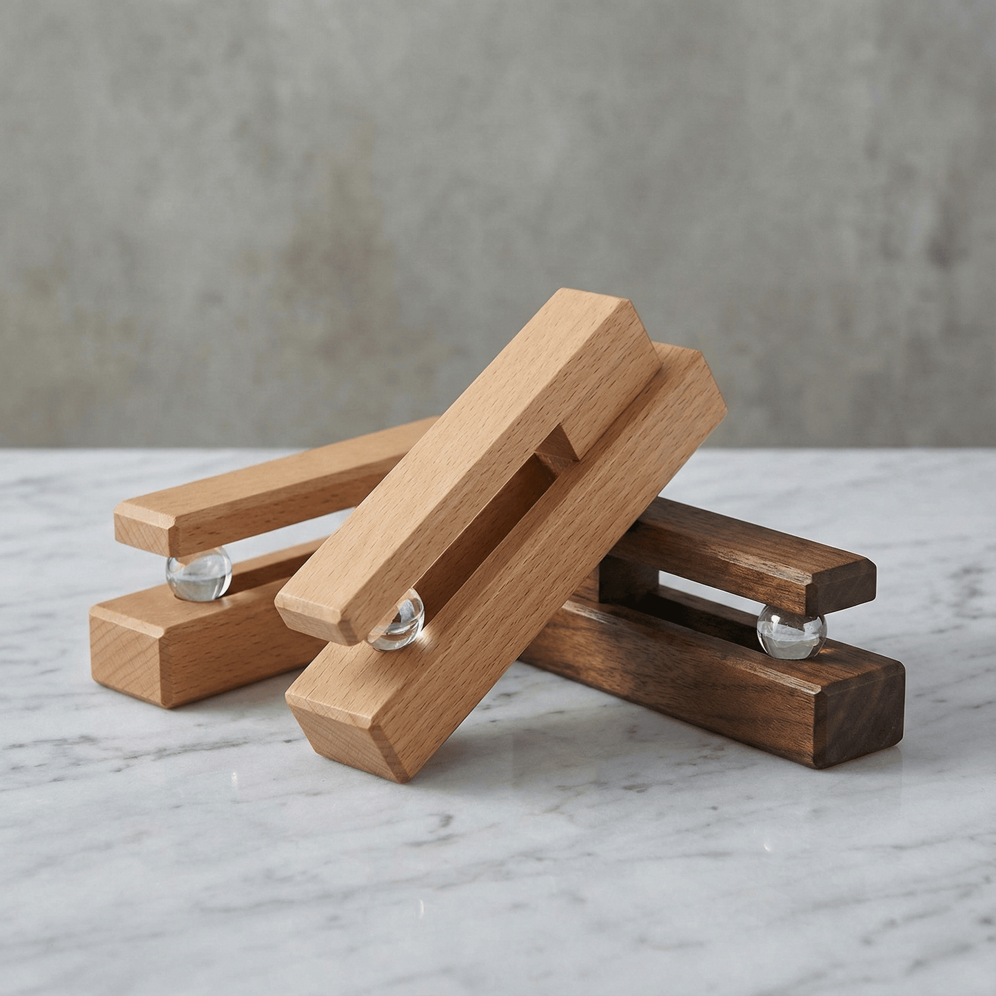 100% Handcrafted Solid Wood-Natural Wood Gravity Towel Holder