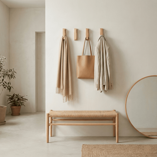 100% Handcrafted Solid Wood-Natural Wood Gravity Towel Holder