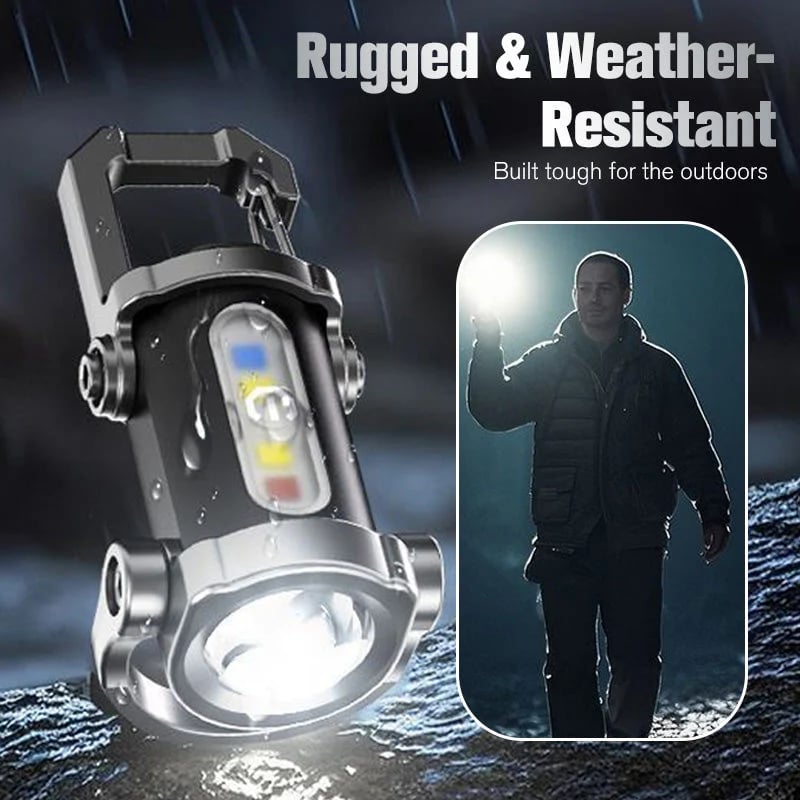 Portable Rechargeable Bright Keychain Flashlight