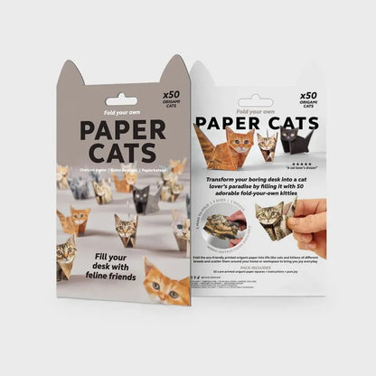Easy DIY Paper Cats Kit | Guided Lines & Instructions Included