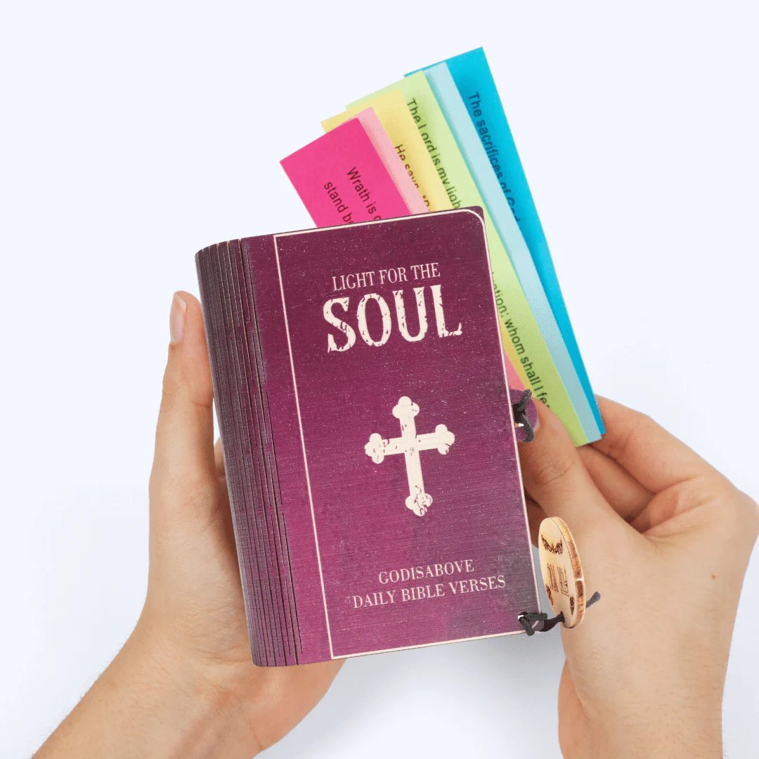 ✝️Handmade Wooden Bible Verses Box - Daily Bible Verses
