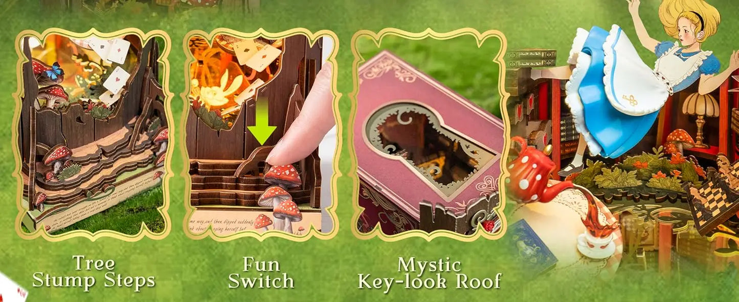 Alice In Wonderland Inspired Book Nook Kit