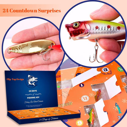 2025 Fishing Advent Calendar - 24 Days of Fishing Lures & Gift
