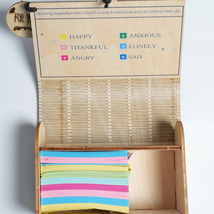 ✝️Handmade Wooden Bible Verses Box - Daily Bible Verses