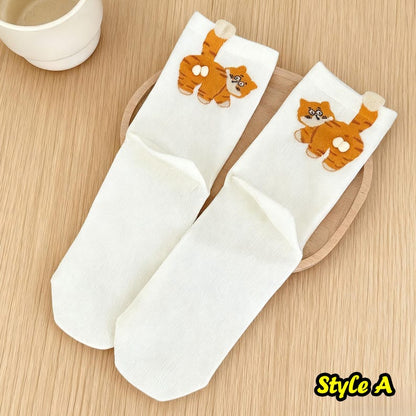 Funny Cat / Dog Socks Cute 3D Tail Cat Design Socks 🐾