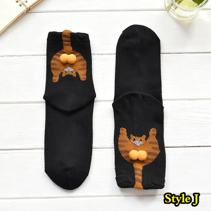 Funny Cat / Dog Socks Cute 3D Tail Cat Design Socks 🐾